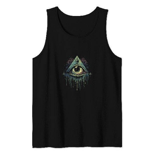Goth Eye Spiritual Enlightenment Witchcraft Third Eyeball Tank Tops