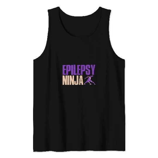 Epilepsy Ninja Epilepsia Seizure Disorder Epileptic Purple Tank Tops
