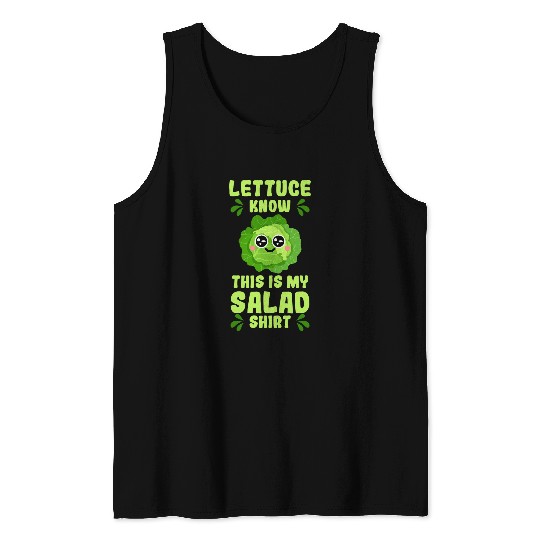 Lacrosse Gift Letttuce Salad Lover Leaf Vegetable Vegetarian Vegan Tank Tops