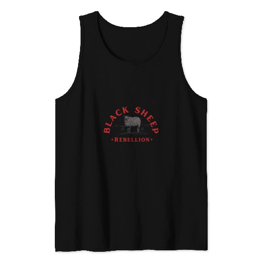 Sheep Lover Black Sheep Rebellion Tank Tops