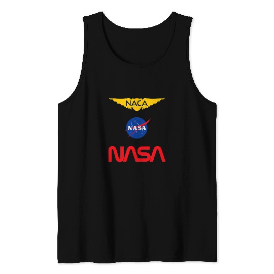 Lacrosse Gift NASA NACA Meatball Worm Logo Tank Tops