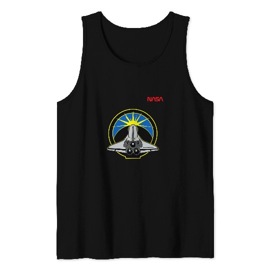 Lacrosse Gift NASA Space Shuttle STS 132 Mission Crew Worm Logo Tank Tops