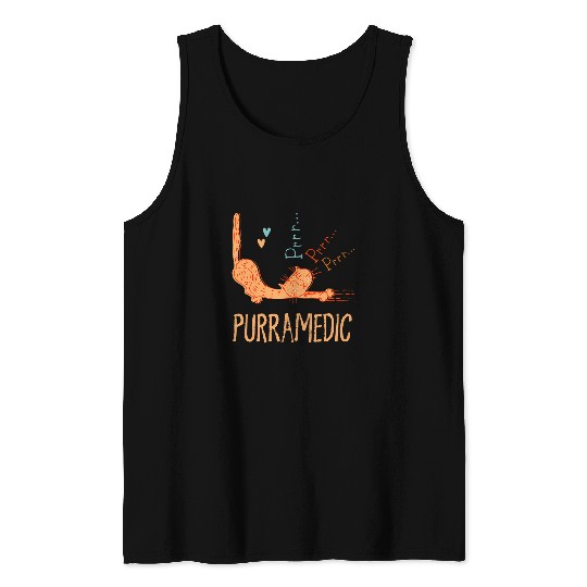 Purramedic Cat Lover Paramedic Kitten EMT Funny Cat Mom 26 Tank Tops