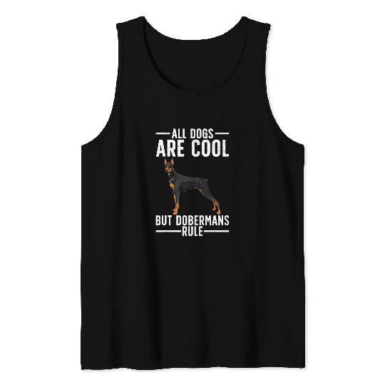 Cool Doberman For Men Women Dobie Pinscher Puppy Dog Lovers Tank Tops