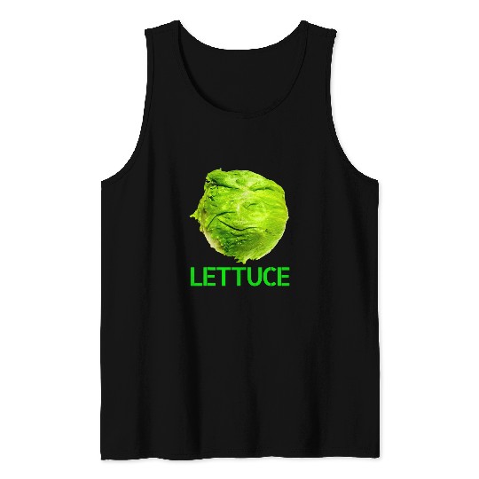 Lacrosse Gift Lettuce Vegetable Color Photo Text Tank Tops