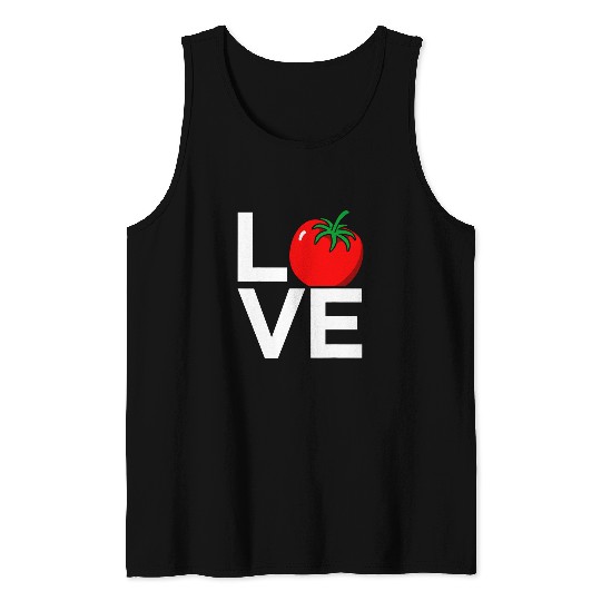 Lacrosse Gift Love Tomato Funny Plants Gardener Gardening Graphic Tank Tops
