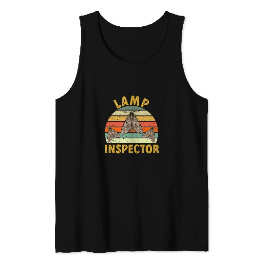 Moth Insect Collector Lamp Inspector Entomologist Tank Tops
