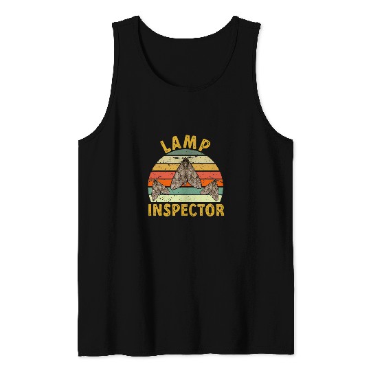 Moth Insect Collector Lamp Inspector Entomologist Tank Tops