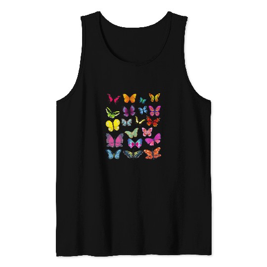 kids butterfly wings insect Tank Tops