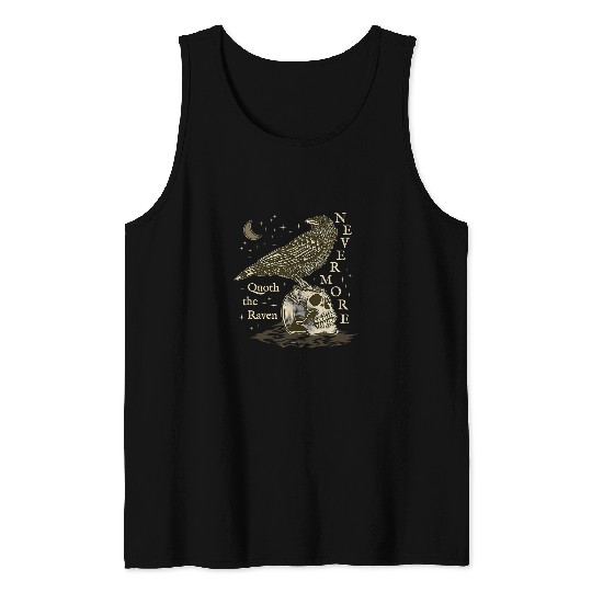 Nevermore The Raven Edgar Allan Poe Dark Academia Literature 21 Tank Tops