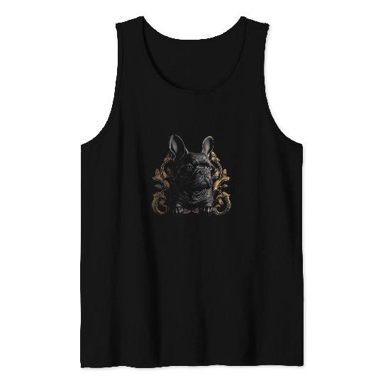 French Bulldog Dog colorful Frenchie Dog Mom Frenchie Dad 3 Tank Tops