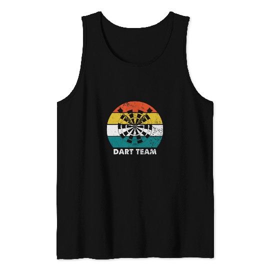Dart Team Funny Retro vintages Style Dart Lover Player Coach Tank Tops
