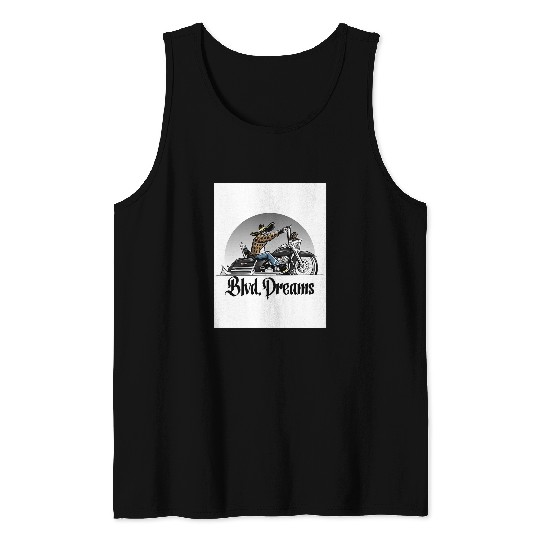 Lowrider Motorcycle Bike High Ape Hangers Blvd  Dreams Tank Tops