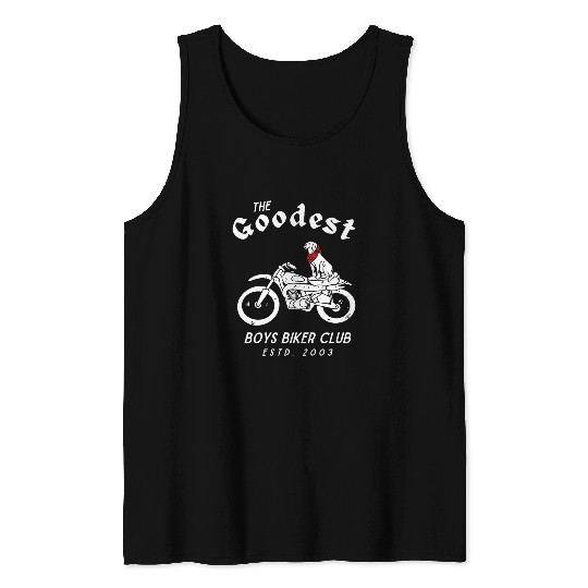 Dog Biker Motorcycle Club Puppy Western Grunge Retro Vintage Tank Tops