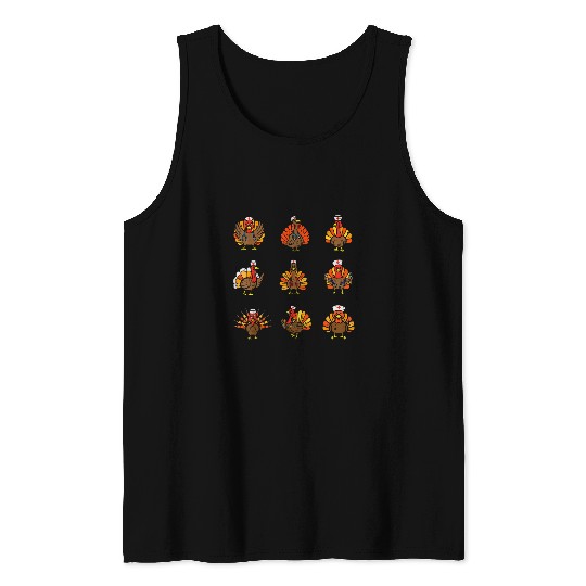 turkey nurses thanksgiving crew 2fall scrub top autumn Tank Tops