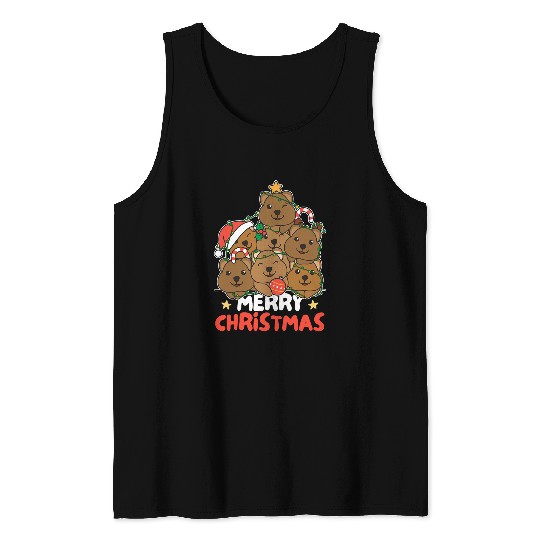 quokkas Christmas Tree Funny Animal Merry Christmas 21 Tank Tops