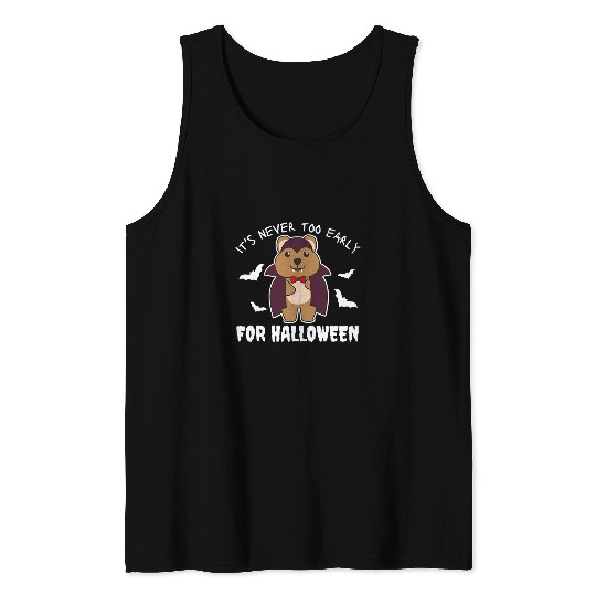 quokkas Halloween Quokkas Cute Bat Vampire Halloween Tank Tops