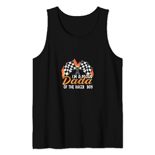 Mens Im a proud dada of the racer biy Car Racing Racecar boy Tank Tops