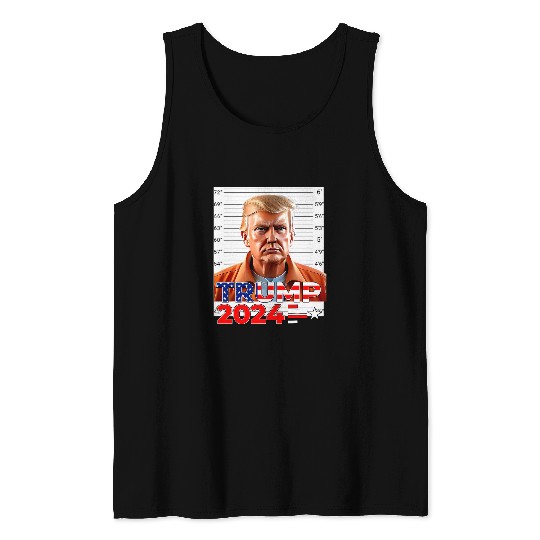 Donald Trump Boxer Indicted Jail Arrest Trump Mugshot 1 Tank Tops