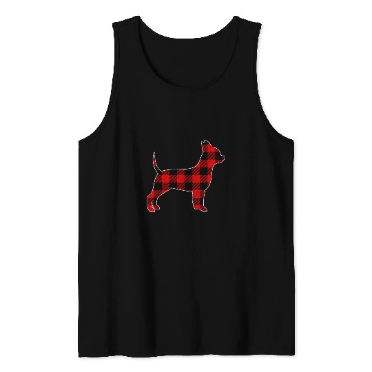 Check Brand For 50 Christmas buffalo plaids Chihuahua Pajama 1 Tank Tops