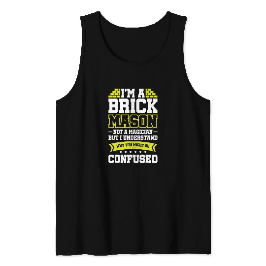 Funny Cool Brick Mason Bricklayer Apparel 10 Tank Tops