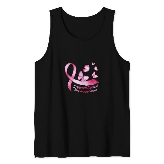 Support Squad You Are Not Alone Butterfly Ribbon Awareness Tank Tops
