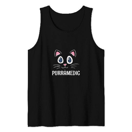 Purramedic Cat Lover Paramedic Kitten EMT Funny Cat Mom 211 Tank Tops
