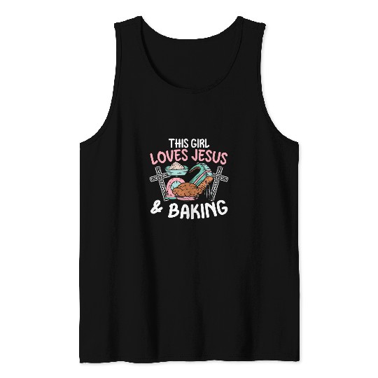 Baker Bakery Cake Bread Cupcake Muffin Pastry Food Baking 1 Tank Tops