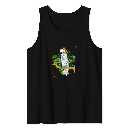 Parrot Bird Watching Animal Bird Tropical Flowers Cockatoo Tank Tops