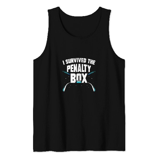 I Survived The Penalty Box Ice Hockey Player Goalie Team Tank Tops