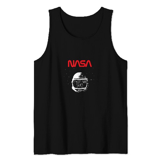 Lacrosse Gift NASA INEEDMORESPACE Worm Logo Tank Tops