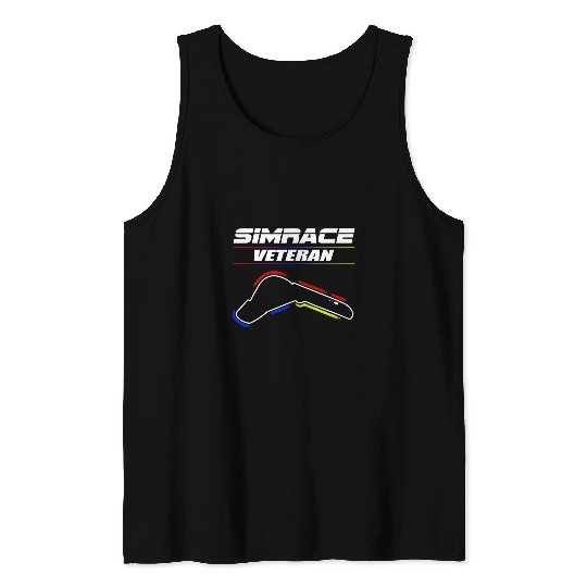 Simrace Sim Racer with Simracing Track 3 Tank Tops