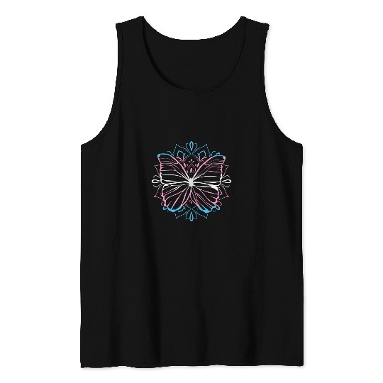 LGBTQ Pride Month Trans Rights Mandala LGBT Supporter Tank Tops