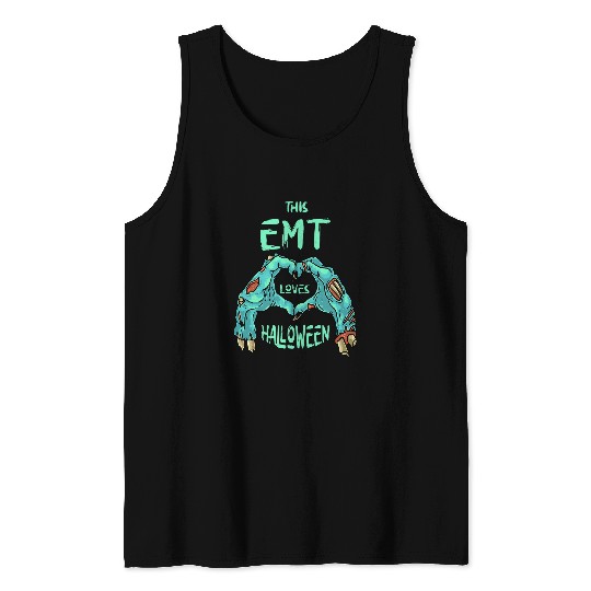 This EMT Loves Halloween Paramedic Zombie 22 Tank Tops
