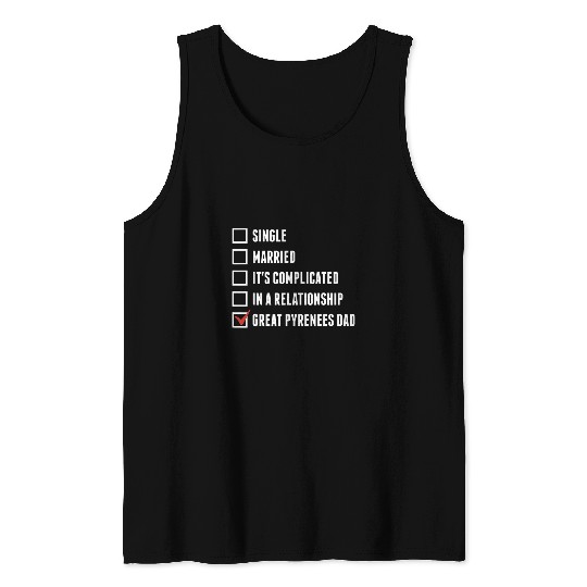 Great Pyrenees Dad Funny Dog Father Tank Tops