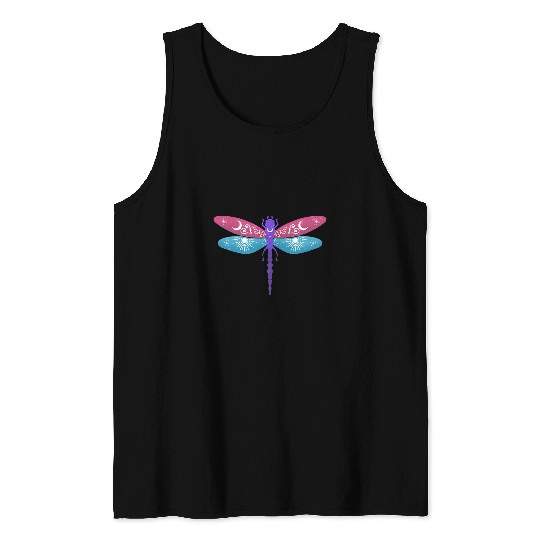 Mystical Dragonfly gift for a girl woman Tank Tops