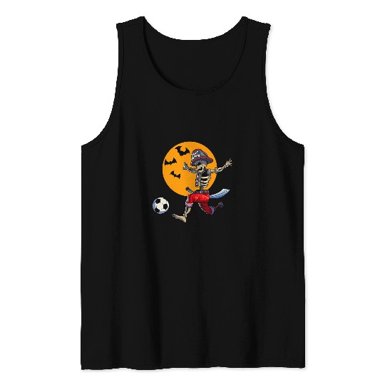 Soccer Skeletons Halloween Boys Soccer Pirate Halloween 21 Tank Tops