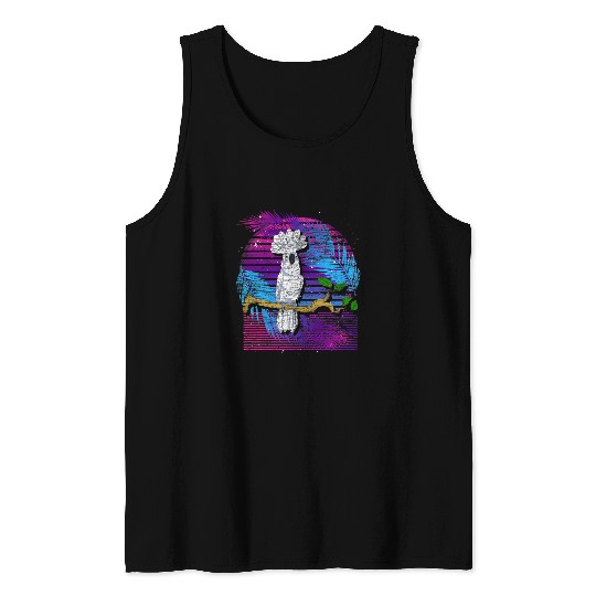 Tropical Bird 90s Vaporwave Retro Art Animal Parrot Cockatoo Tank Tops
