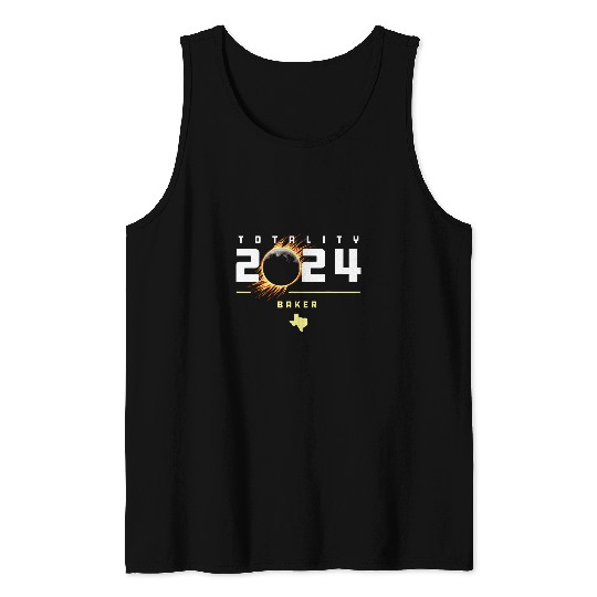Baker Texas 2024 Total Solar Eclipse Tank Tops