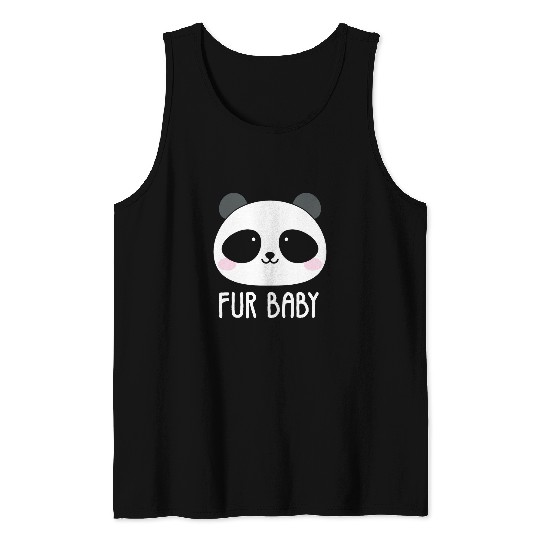 Fur Baby Panda Bear Wildlife Animal Lover Zookeeper Tank Tops