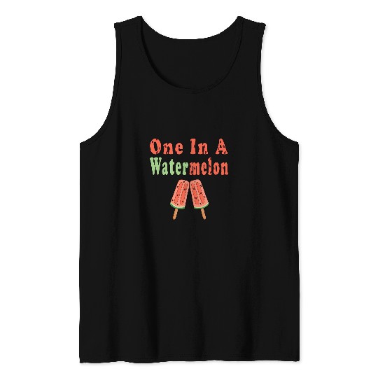 Lacrosse Gift One In A Watermelon Ice Cream Melon Funny Costume Tank Tops