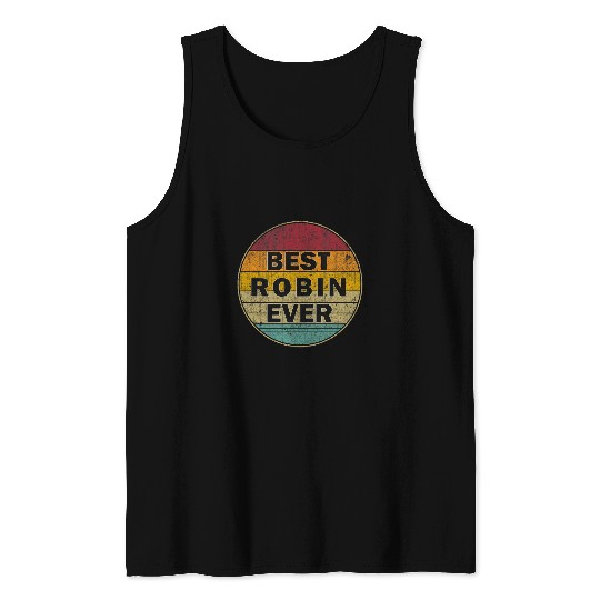 Personalized Name Robin I love Robin Retro vintages Style 21 Tank Tops