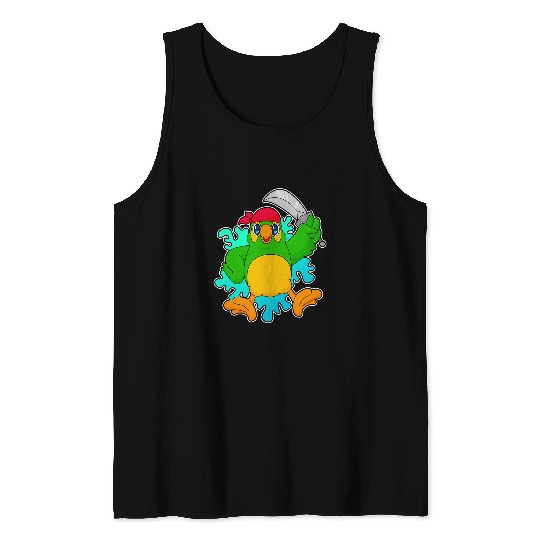Parrot Pirate Saber Tank Tops