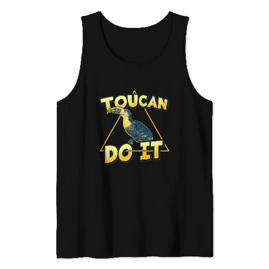 Tropical Hawaiian Jungle Bird Toucan Do It Toucan Tank Tops