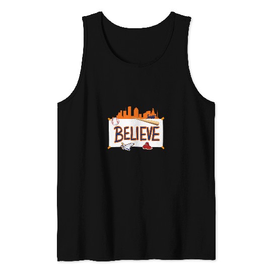 Houston Baseball Believe Playoffs Tank Tops