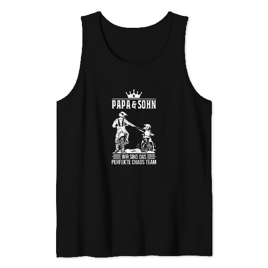 Father Son Motorcycle Tank Tops