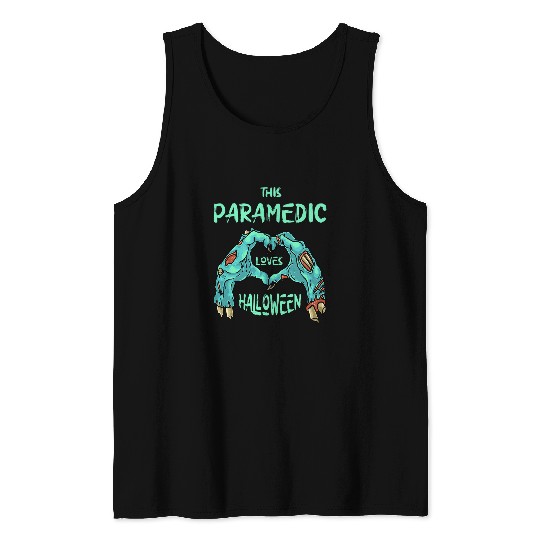 This Paramedic Loves Halloween EMT Zombie Tank Tops