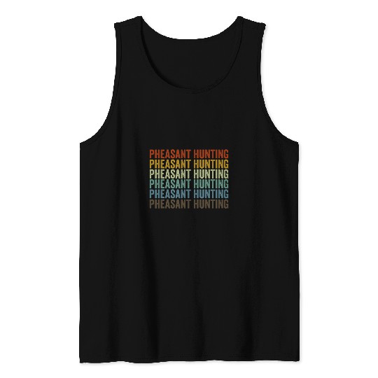 Pheasant Hunting Retro Tank Tops