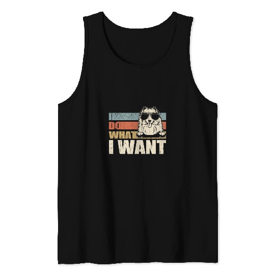 Dog Samoyed I do what I want funny Samoyed vintages Retro Tank Tops