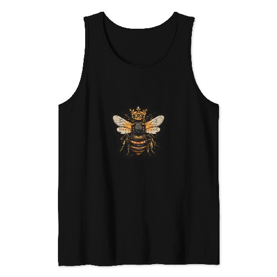 Queen BeeHoney Bee Bug vintages Beekeeping Beekeeper Tank Tops